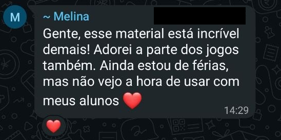 Feedback de Melina sobre o Listen Up!