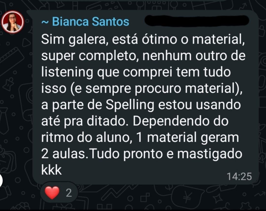 Feedback de Bianca Santos sobre o Listen Up!